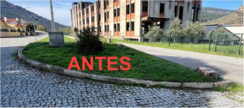 Embelezamento de canteiro na entrada do Bairro Vila Nordeste - Cach&atilde;o